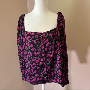 Leith Floral Puff Sleeve Blouse